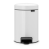 Brabantia poubelle à pédale newicon 3 litres blanc avec seau intérieur en plastique