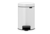 Brabantia poubelle à pédale newicon 3 litres blanc avec seau intérieur en plastique