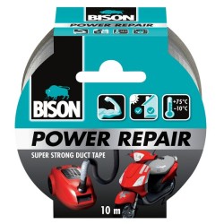Bison Power ruban de réparation gris rouleau 10m x 4,8cm