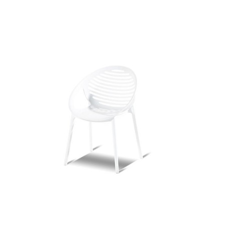 Hartman Romeo chaise de salle à manger en plastique blanc