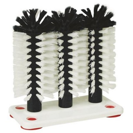 Brosse de rinçage pour verres à bière, assiette en plastique 3 pièces