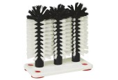 Brosse de rinçage pour verres à bière, assiette en plastique 3 pièces
