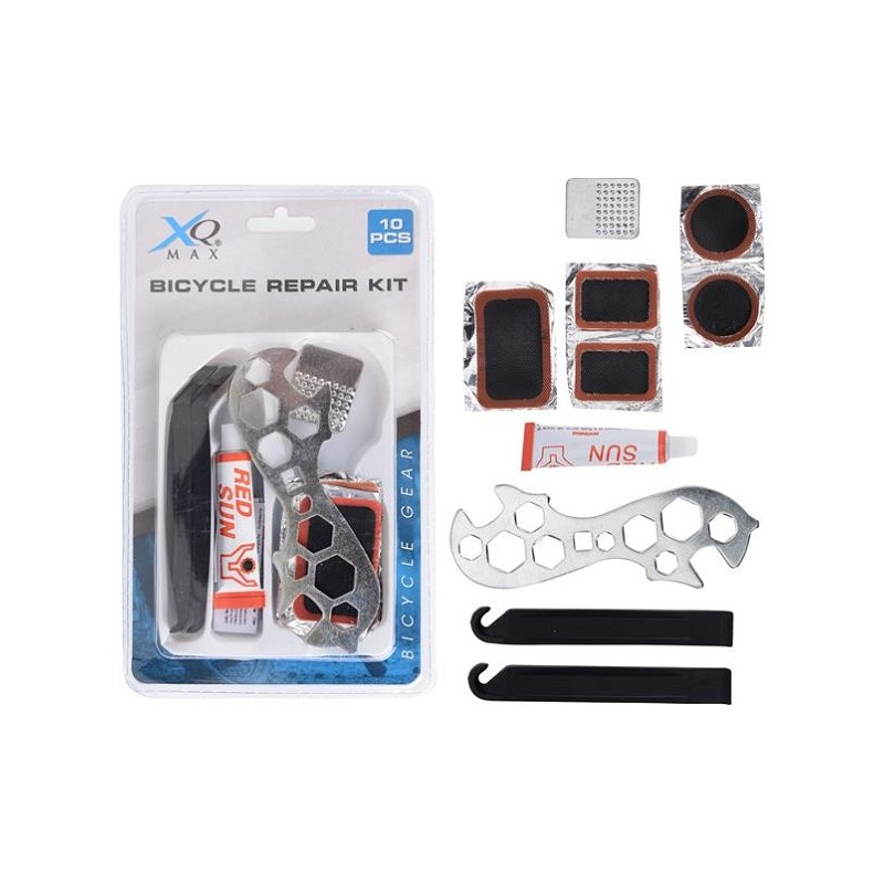 Kit de réparation de vélo 10 pièces