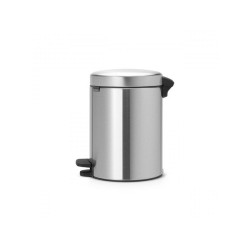 Brabantia poubelle à pédale newicon 5 litres acier mat résistant aux empreintes digitales