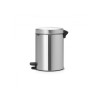 Brabantia pedaalemmer newicon 5 ltr mat steel fingerprintproof