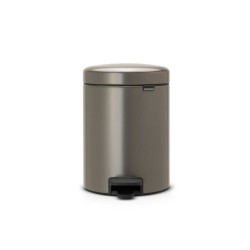 Brabantia poubelle à pédale newicon 5L Platinum avec poubelle intérieure en plastique