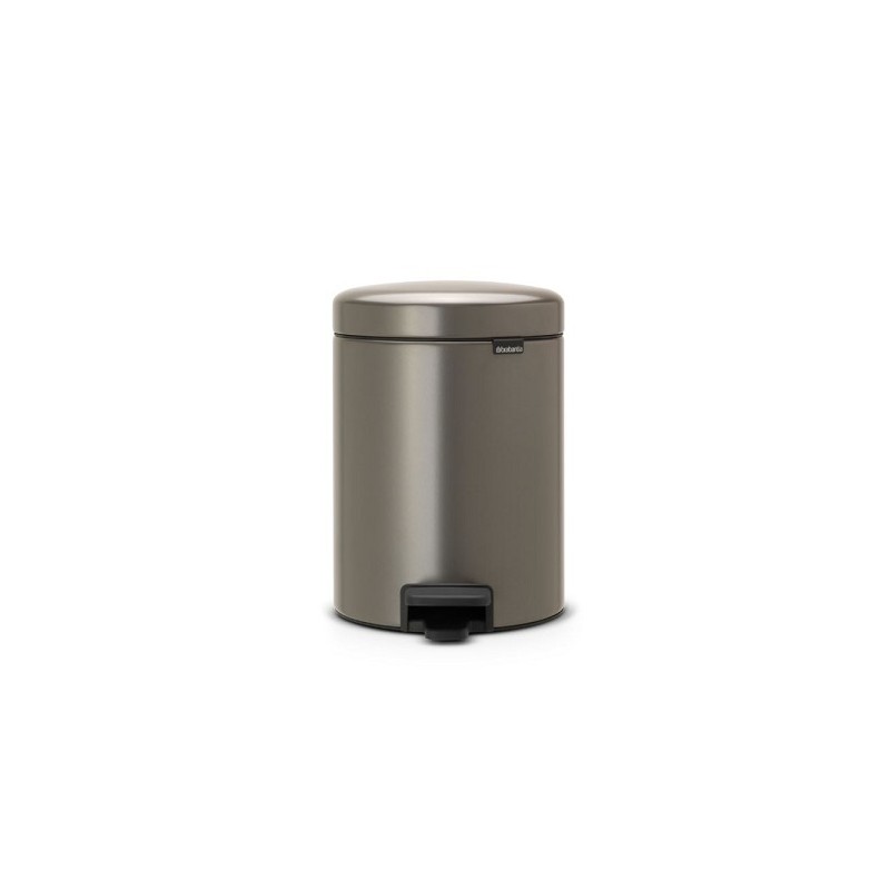 Brabantia pedaalemmer newicon 5L Platinum met kunststof binnenemmmer