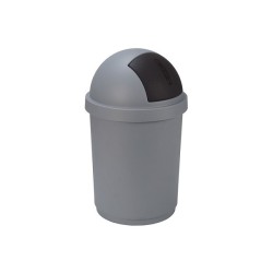 Curver Roll Bullet Bin 50 liter zilver/zwart Ø39x75cm
