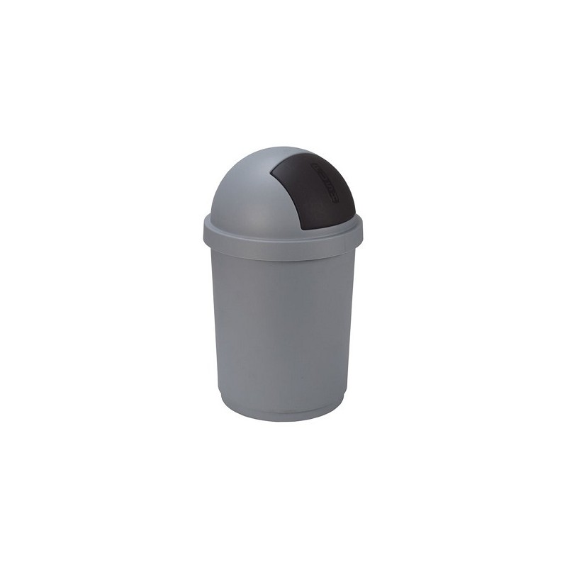 Curver Roll Bullet Bin 50 liter zilver/zwart Ø39x75cm