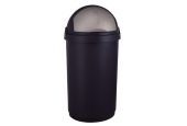 Curver Roll Bullet Bin 50 litres noir/argent Ø39x75cm