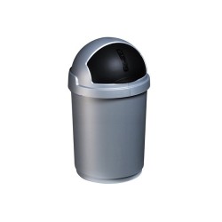 Curver Roll Bullet Bin 25 liter zilver/zwart Ø35 h57cm