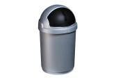 Curver Roll Bullet Bin 25 litres argent/noir Ø35 h57cm