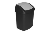 Curver Afvalbak Swing 15liter zwart/grijs 30,6x24,8x41,8cm