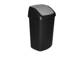 Curver Poubelle Swing 50 litres noir/gris 69x30x40cm (HxLxL)