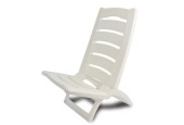 Adriatic Chaise de plage plastique pliable 80x38cm blanc