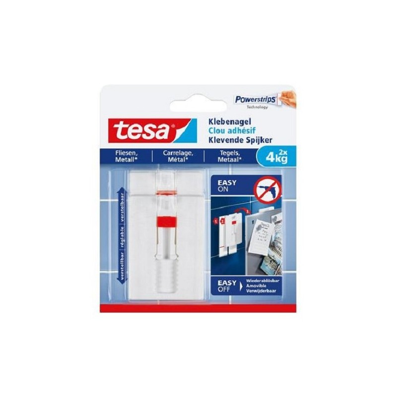 Tesa Verstelbare Klevende Spijker Tegels & Metaal 2x4kg
