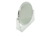 Miroir de maquillage 17 cm en plastique transparent