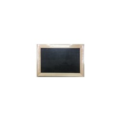 Schoolbord lei 18x26cm houten rand twee zijdig. een zijde met ruitpatroon.
