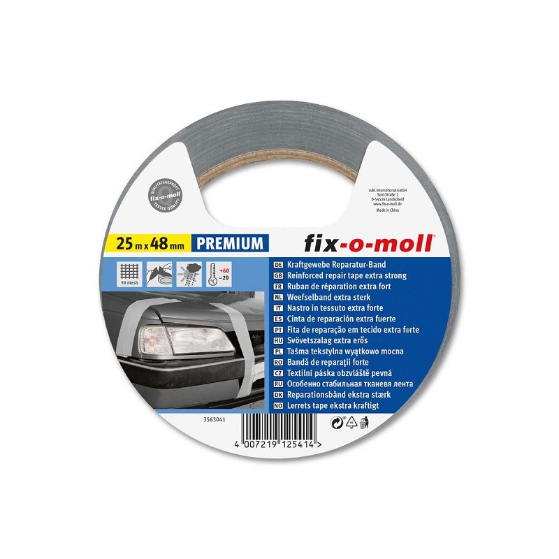 Bande de puissance universelle 25mtrx48mm gris