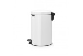 Brabantia poubelle à pédale newicon avec poubelle intérieure en plastique, 12L blanc