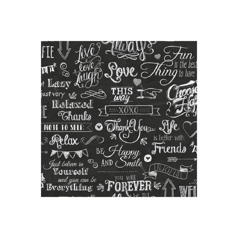 Rouleau de comptoir 50cm noir/blanc avec texte