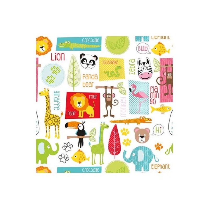 Compteur rouleau 50cm animaux sauvages 200m