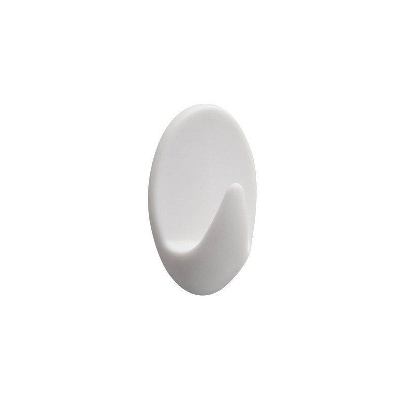 Tiger Baseline plakhaak Ovaal M wit kunststof set a 4 stuks 15x53x35mm