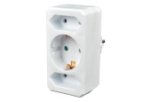 Prise adaptateur 3 voies 1x16A 2x2,5A