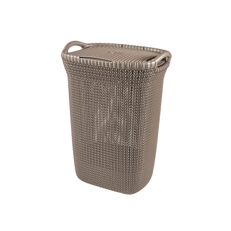 Curver Knit wasbox 57 liter bruin 43x35xh61cm