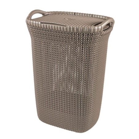 Curver Knit wasbox 57 liter bruin 43x35xh61cm