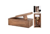 Esschert Design Kit d'entretien des chaussures dans une boîte en bois