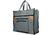 Sac shopping toile large gris 41x35x17cm