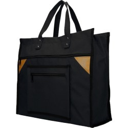 Sac shopping toile large noir 41x35x17cm