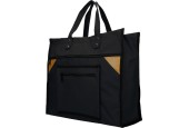 Sac shopping toile large noir 41x35x17cm