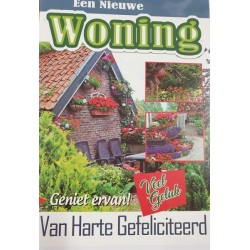 Wenskaarten nieuwe woning pakje a 10 stuks met envelop