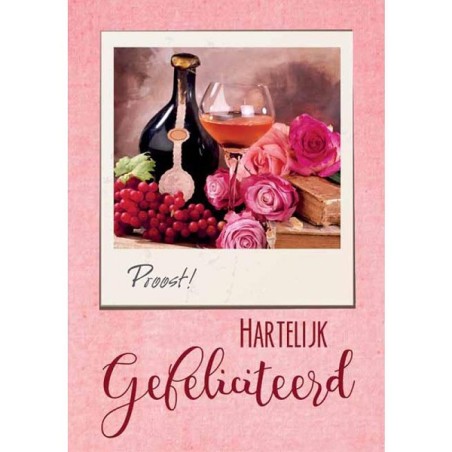 Cartes de vœux de Harte Félicitations boisson vin pack de 10 pièces avec enveloppe