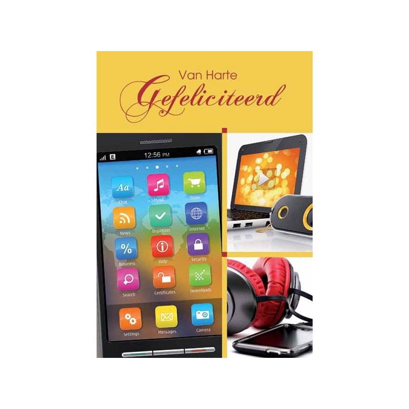 Wenskaarten Hartelijk Gefeliciteerd voertuig pakje a 10 stuks met envelop