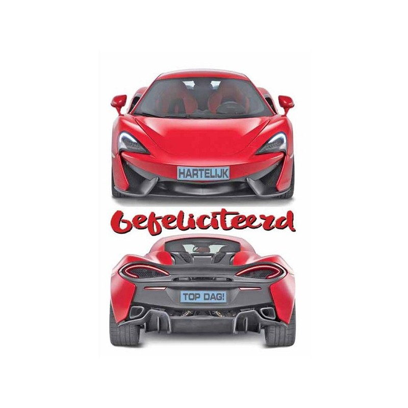 Wenskaarten Hartelijk Gefeliciteerd humor man pakje a 10 stuks met envelop