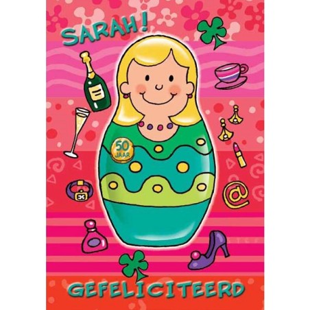 Cartes de voeux Sarah pack de 10 pièces avec enveloppe