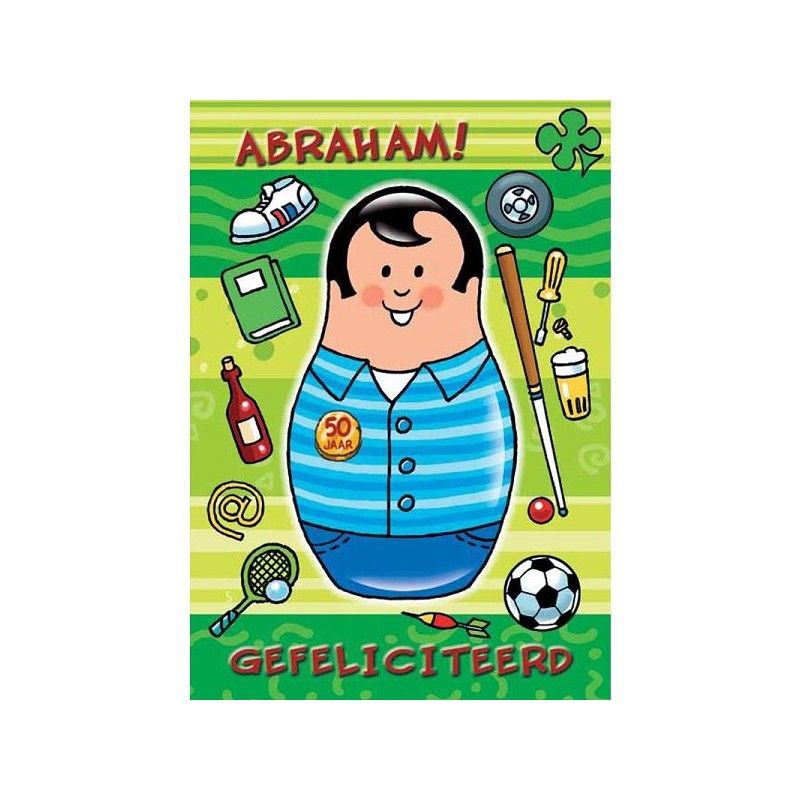 Cartes de vœux Abraham paquet de 10 pièces avec enveloppe