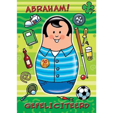 Cartes de vœux Abraham paquet de 10 pièces avec enveloppe