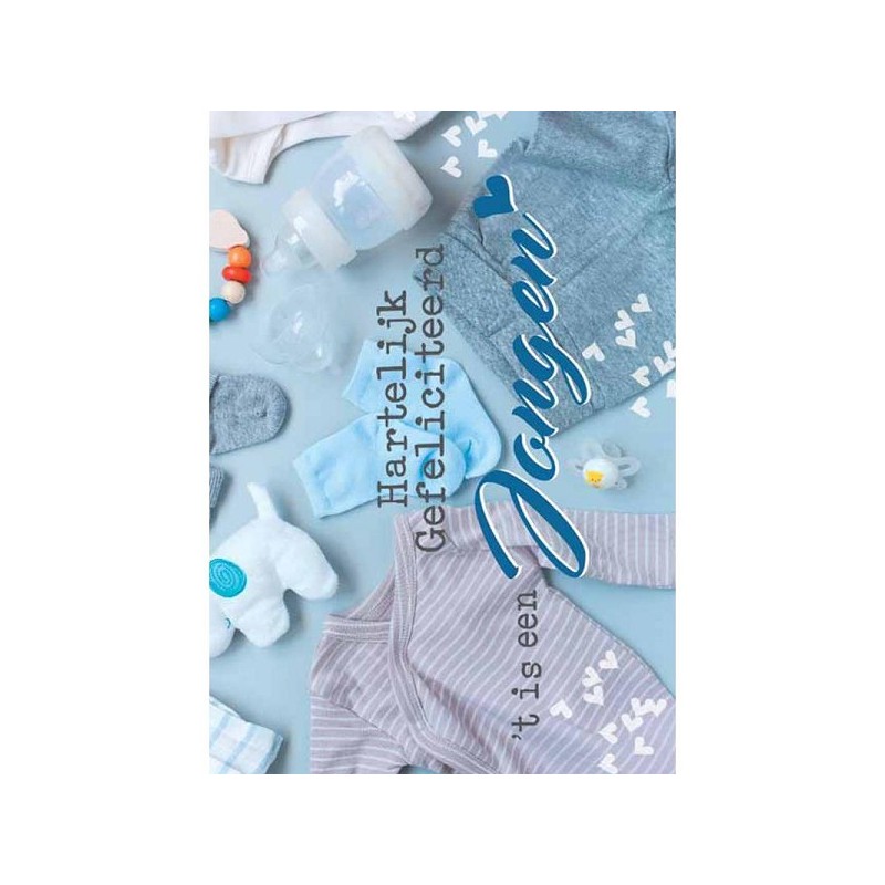 Cartes de voeux naissance fils pack de 10 pièces avec enveloppe