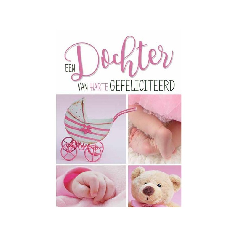 Cartes de voeux naissance fille pack de 10 pièces avec enveloppe