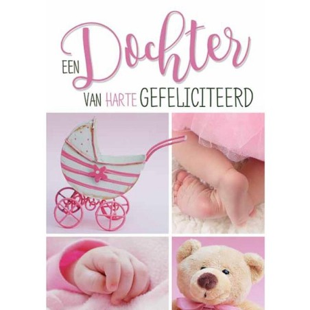 Cartes de voeux naissance fille pack de 10 pièces avec enveloppe