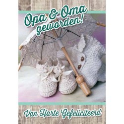 Cartes de vœux grand-père et grand-mère, paquet de 10 avec enveloppe