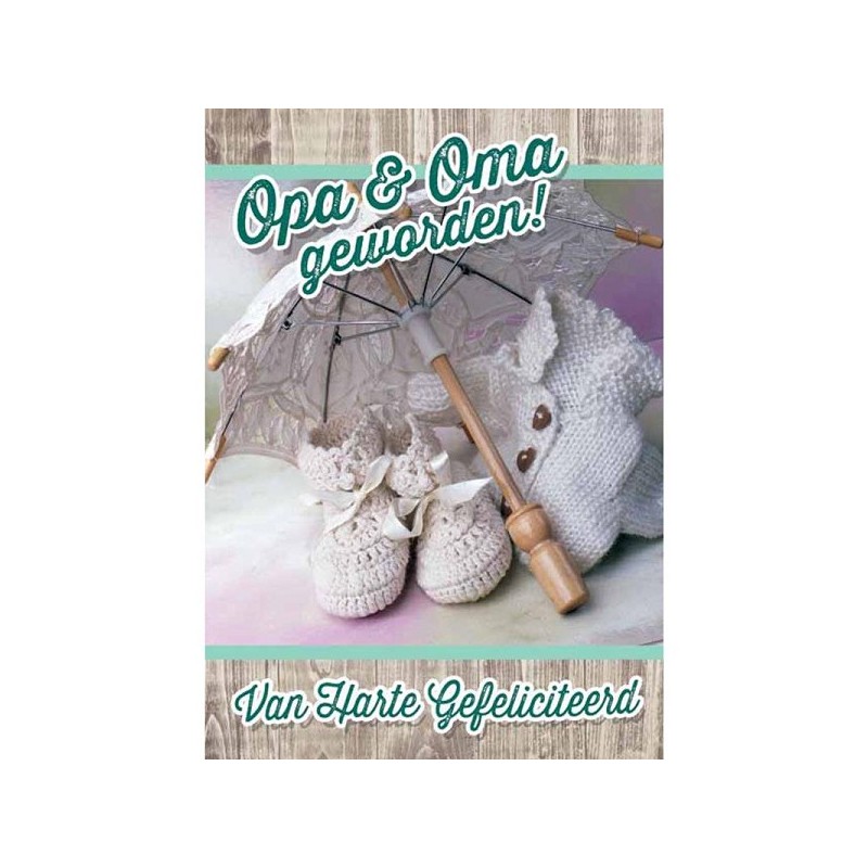 Wenskaarten Opa en Oma pakje a 10 stuks met envelop