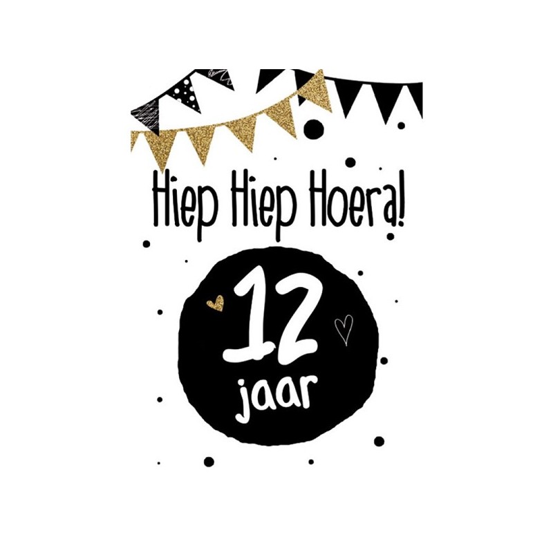 Cartes de voeux 12 ans pack de 10 pièces avec enveloppe