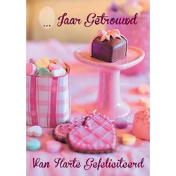 Cartes de vœux __ans mariés paquet de 10 pièces avec enveloppe