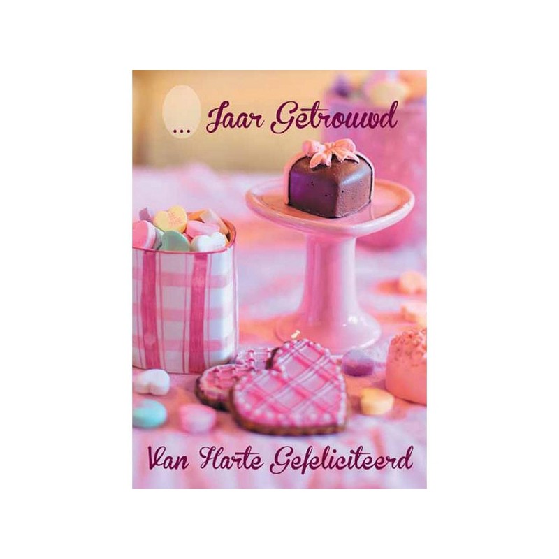 Cartes de vœux __ans mariés paquet de 10 pièces avec enveloppe