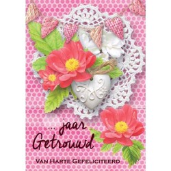 Cartes de vœux __ ans mariés paquet de 10 pièces avec enveloppe